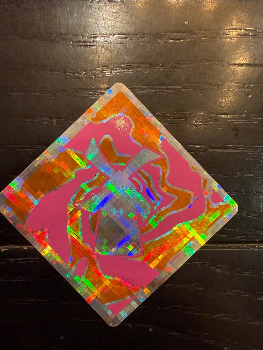 Dutch Bros Pink Holographic Sticker Panel